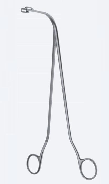 Зажими, хірургічні, "Randall", для ниркових каменів, вигнуті, делікатна модель, без кремальєри, довжина 230 мм. Бренд - Asanus Medizintechnik Gmb, Німеччина